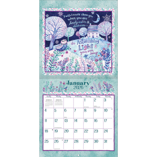 Simply Grateful 2026 Square Wall Calendar