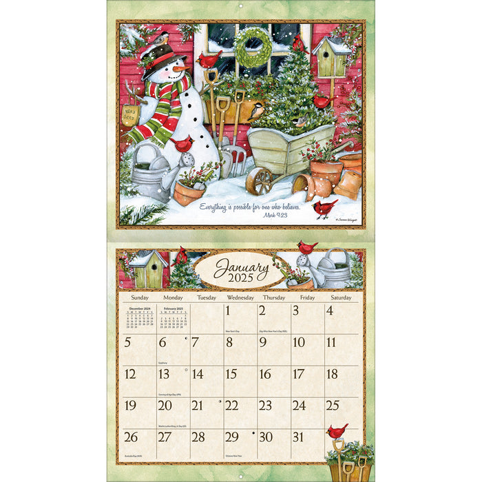 2025 Bountiful Blessings Large Wall Calendar