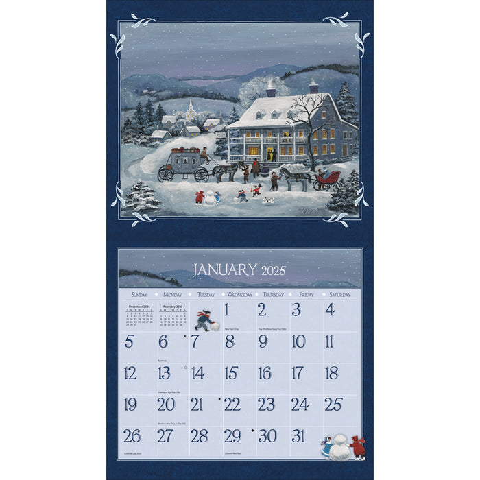 2025 Lang Folk Art Large Wall Calendar by  LANG from Calendar Club