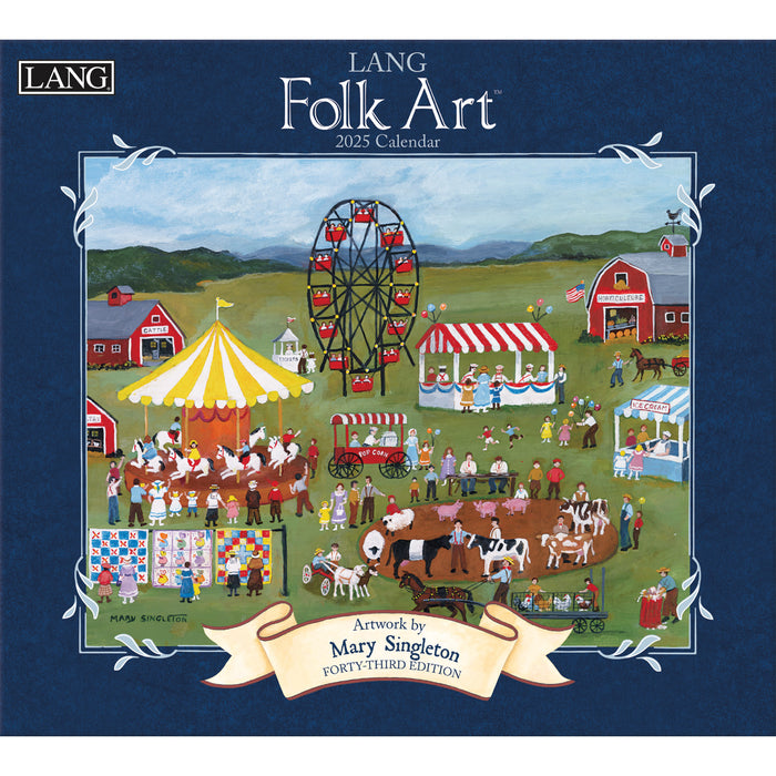 2025 Lang Folk Art Large Wall Calendar by  LANG from Calendar Club