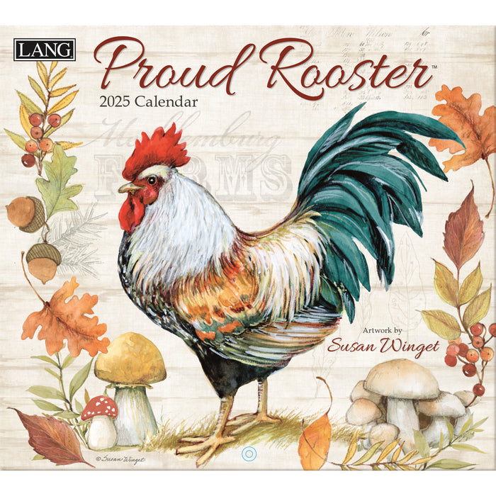 2025 Proud Rooster Large Wall Calendar