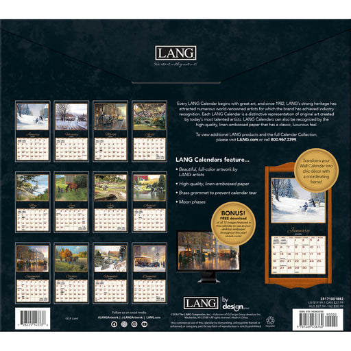 2025 Treasured Times Large Wall Calendar by  LANG from Calendar Club