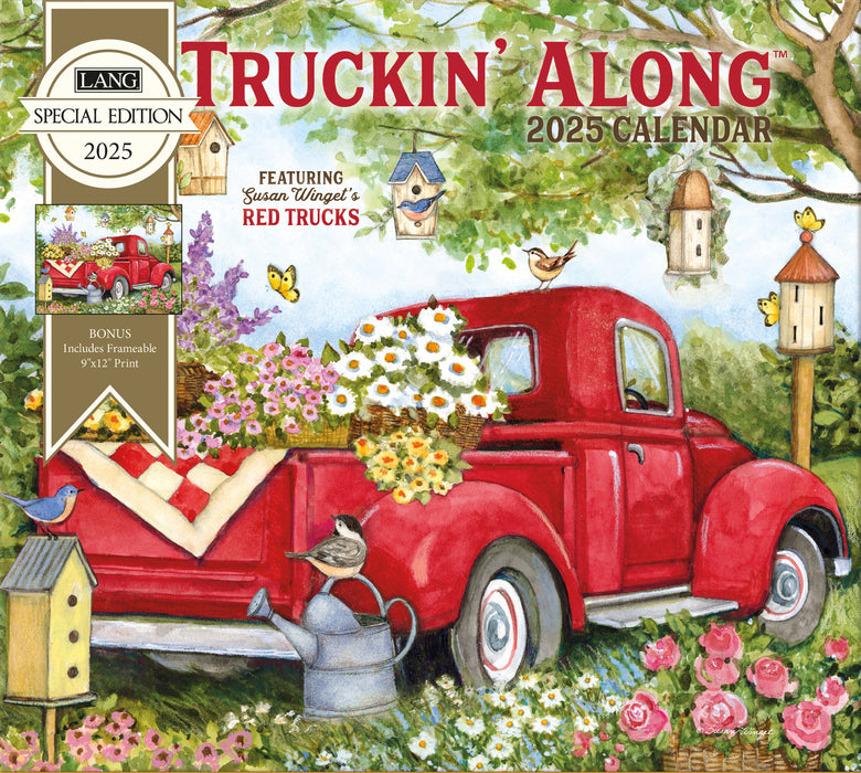 2025 Truckin' Along Large Wall Calendar (Online Exclusive) by  LANG from Calendar Club