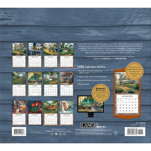 2025 Simple Country Large Wall Calendar (Online Exclusive) by  LANG from Calendar Club