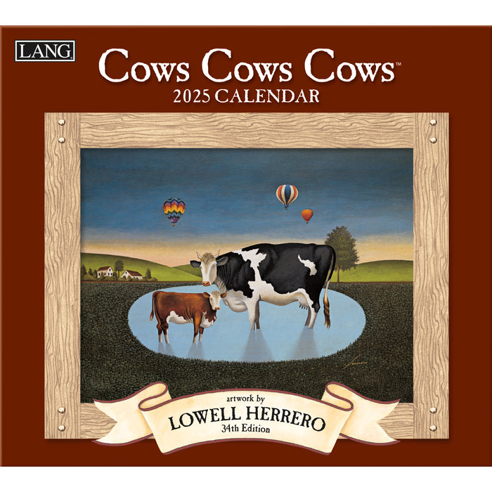 2025 Cows Cows Cows Large Wall Calendar