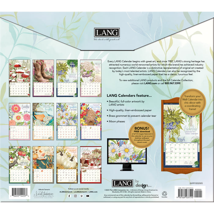 Abundant Friendship 2026 Large Wall Calendar