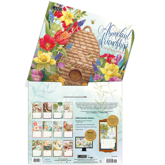Abundant Friendship 2026 Large Wall Calendar