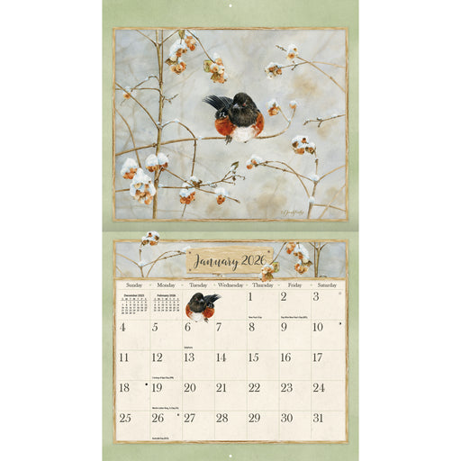 Birds In The Garden 2026 Large Wall Calendar