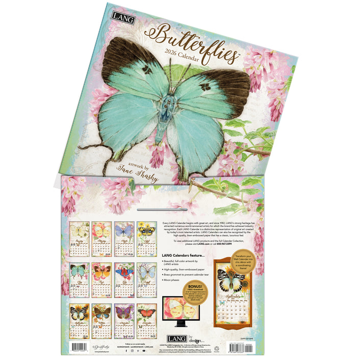Butterflies 2026 Large Wall Calendar