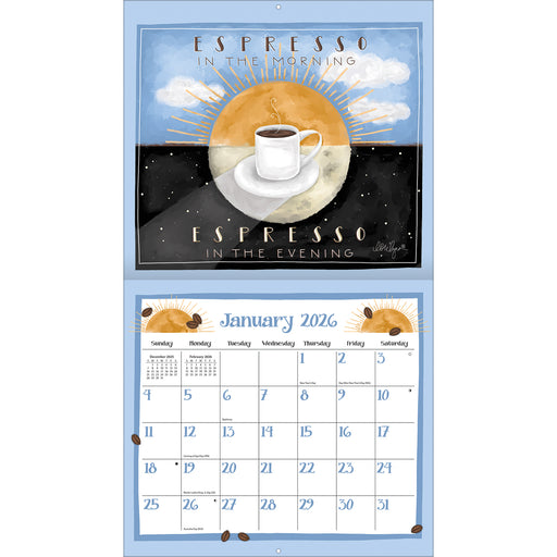Coffee 2026 Large Wall Calendar