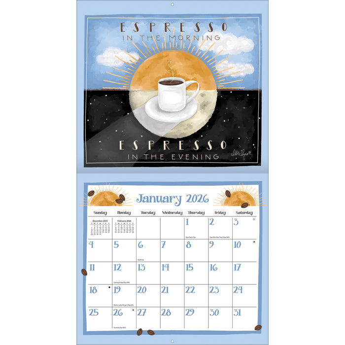 Coffee 2026 Large Wall Calendar