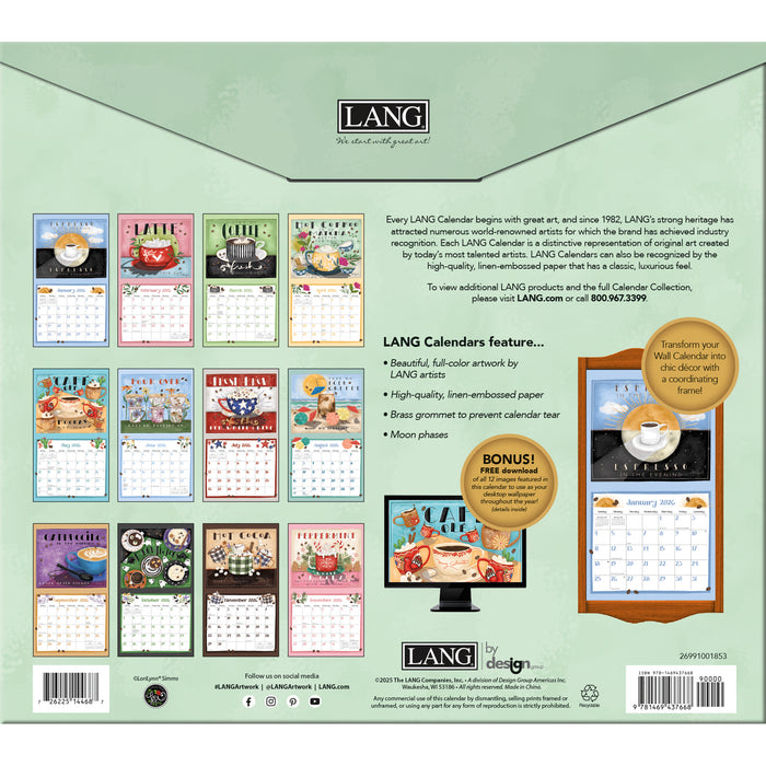 Coffee 2026 Large Wall Calendar