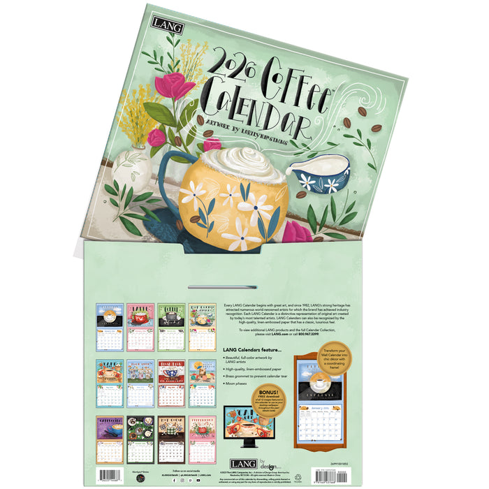 Coffee 2026 Large Wall Calendar