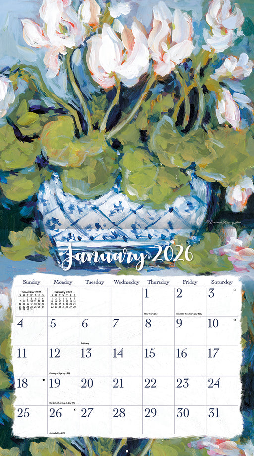 Gallery Florals 2026 Large Wall Calendar