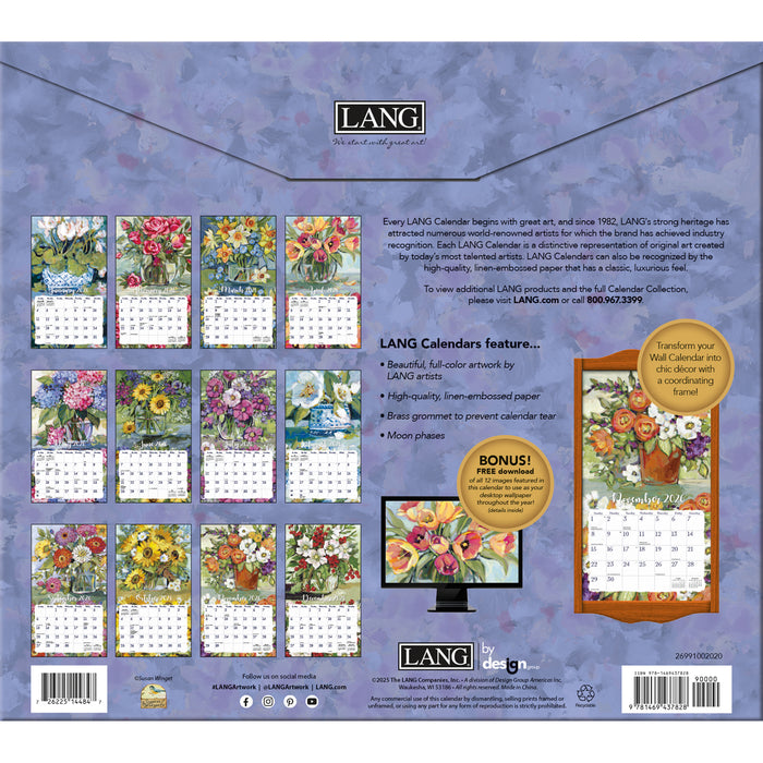 Gallery Florals 2026 Large Wall Calendar