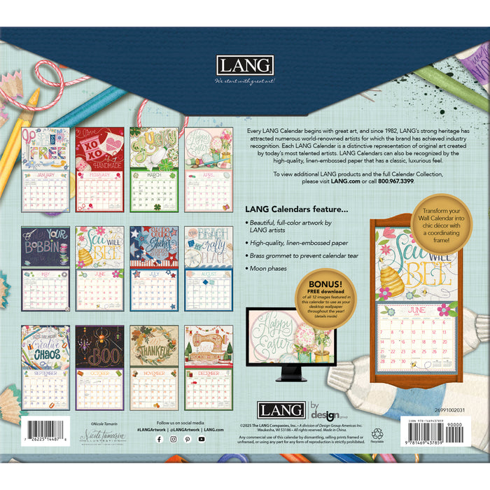 Handmade Happiness 2026 Large Wall Calendar (Online Exclusive)