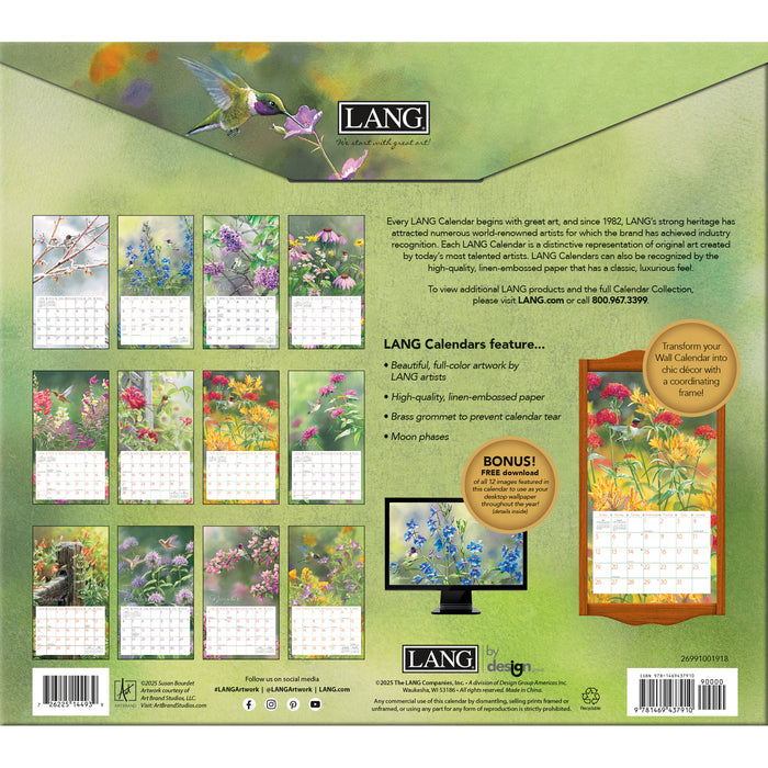 Hummingbirds 2026 Large Wall Calendar