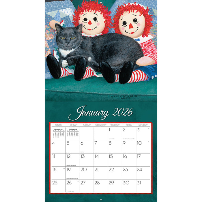 Love Of Cats 2026 Large Wall Calendar