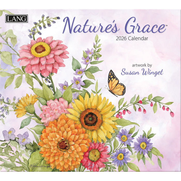 Nature's Grace 2026 Large Wall Calendar