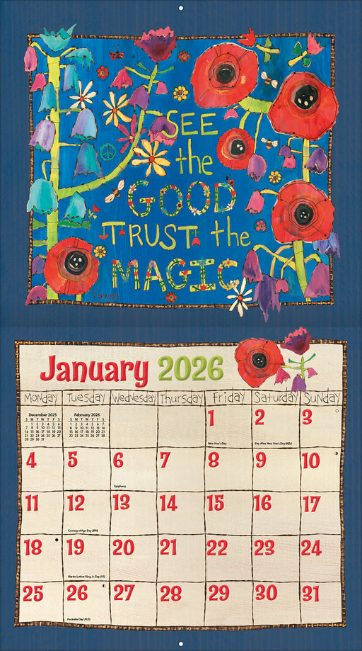 Painted Peace 2026 Large Wall Calendar (Online Exclusive)