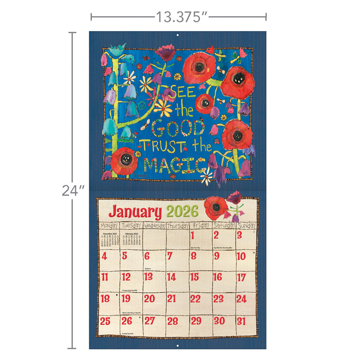Painted Peace 2026 Large Wall Calendar (Online Exclusive)