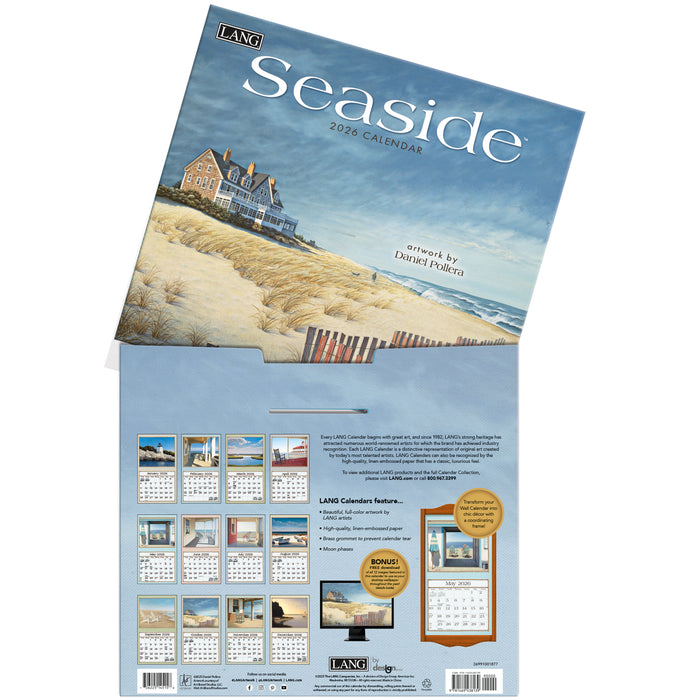 Seaside 2026 Large Wall Calendar