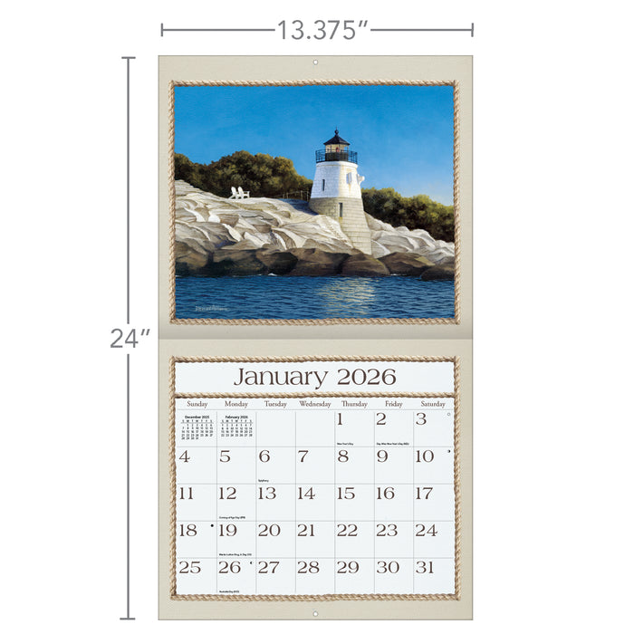 Seaside 2026 Large Wall Calendar
