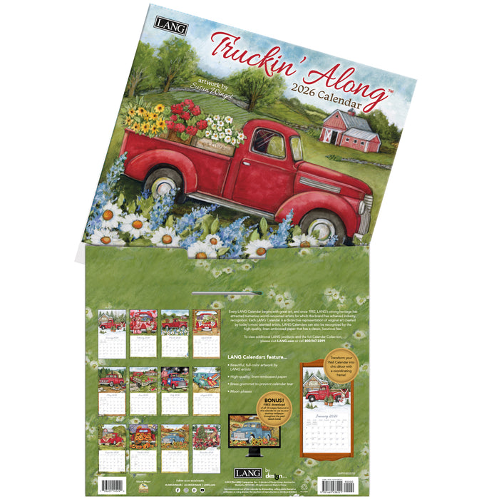 Truckin' Along 2026 Large Wall Calendar (Online Exclusive)