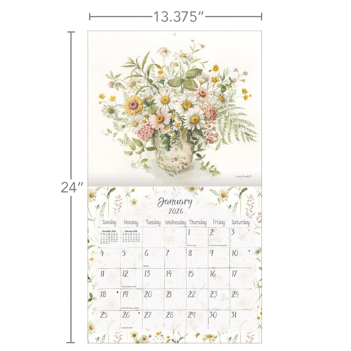 Watercolor Seasons 2026 Large Wall Calendar