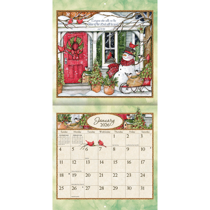 Bountiful Blessings 2026 Mini Wall Calendar