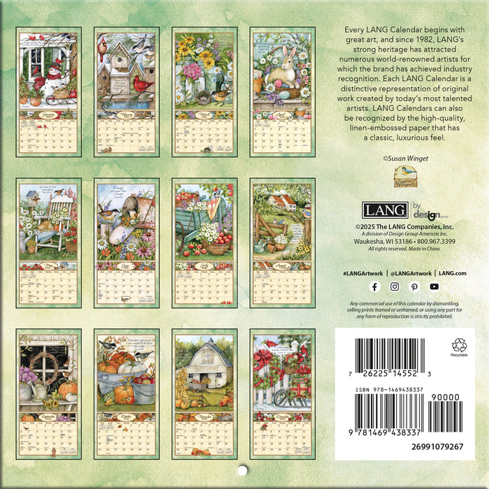Bountiful Blessings 2026 Mini Wall Calendar