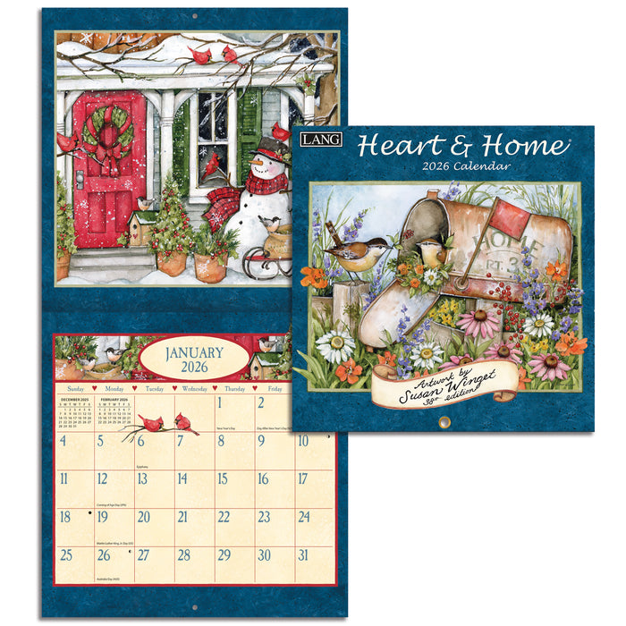 Heart & Home 2026 Mini Wall Calendar