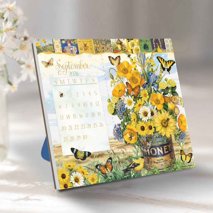 Garden Botanicals 2026 Desk Easel