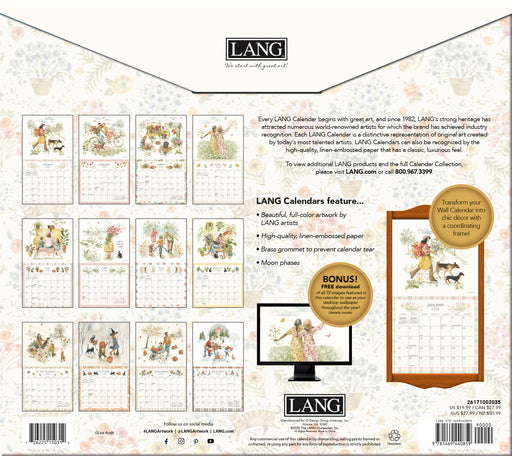 Blissful Moments with Bonus Print 2026 Large Wall Calendar