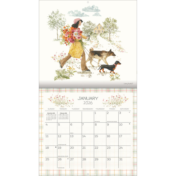 Blissful Moments with Bonus Print 2026 Large Wall Calendar