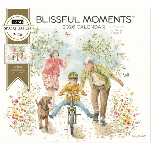 Blissful Moments with Bonus Print 2026 Large Wall Calendar