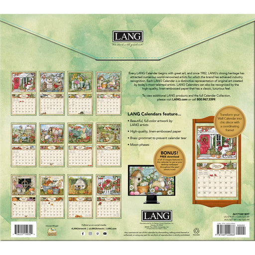 Bountiful Blessings with Bonus Print 2026 Large Wall Calendar