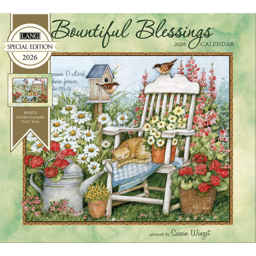 Bountiful Blessings with Bonus Print 2026 Large Wall Calendar