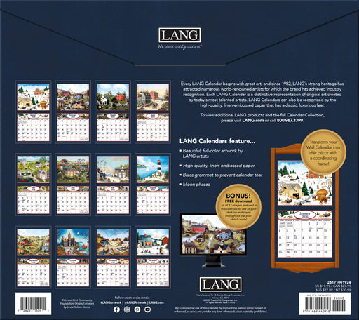 Linda Nelson Stocks with Bonus Print 2026 Large Wall Calendar