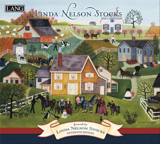 Linda Nelson Stocks with Bonus Print 2026 Large Wall Calendar