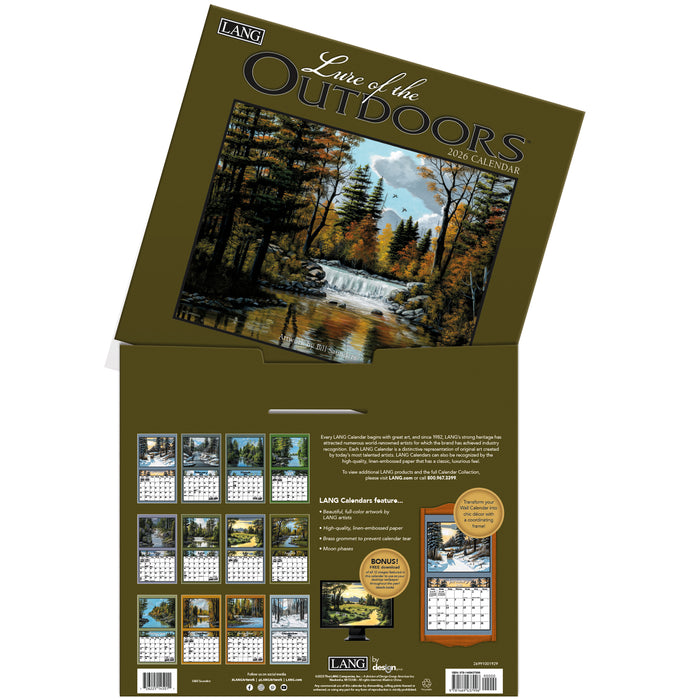 Lure Of The Outdoors with Bonus Print 2026 Large Wall Calendar (Online Exclusive)