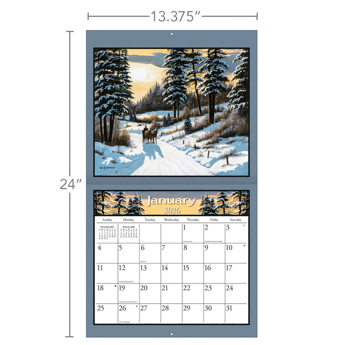 Lure Of The Outdoors with Bonus Print 2026 Large Wall Calendar (Online Exclusive)