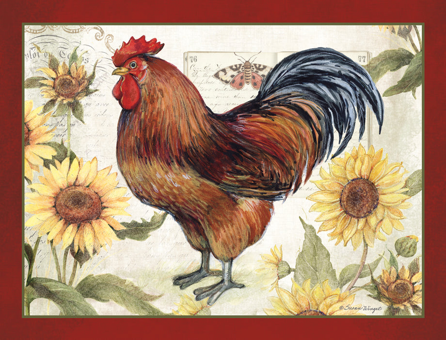 Proud Rooster with Bonus Print 2026 Large Wall Calendar