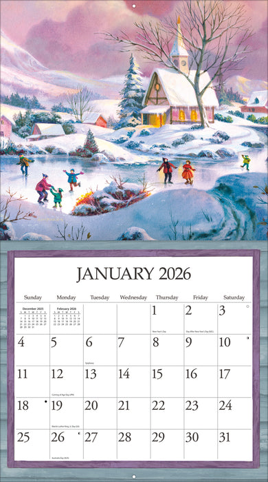 Simple Country with Bonus Print 2026 Large Wall Calendar (Online Exclusive)