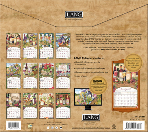 Wine Country Special Edition 2026 Large Wall Calendar