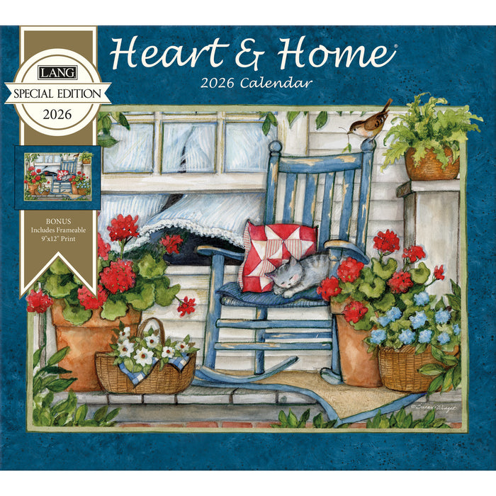 Heart and Home with Bonus Print 2026 Large Wall Calendar