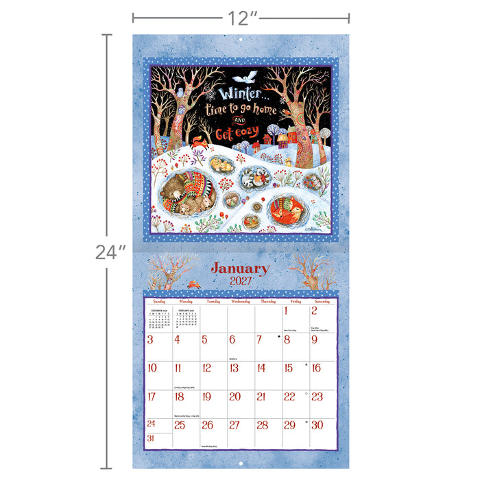 Simply Grateful 2027 Square Wall Calendar