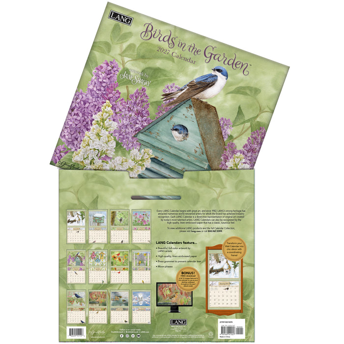 Birds In The Garden 2027 Large Wall Calendar