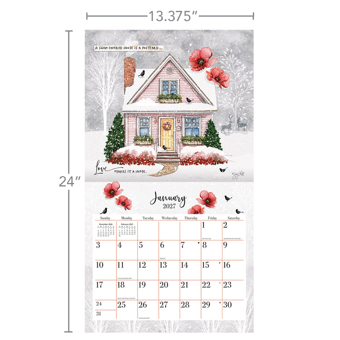 Bless This Home 2027 Large Wall Calendar