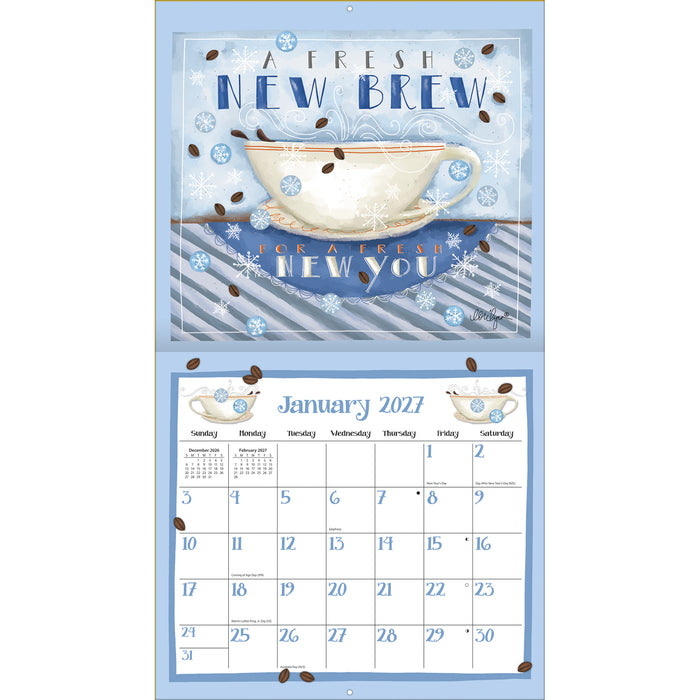 Coffee 2027 Large Wall Calendar